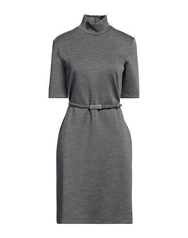 SPORTMAX Midi dress Grey 97% Virgin Wool, 3% Elastane