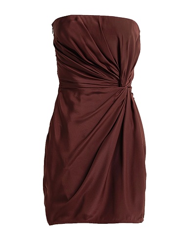 GAUGE81 Sheath dress Chocolate brown 100% Silk