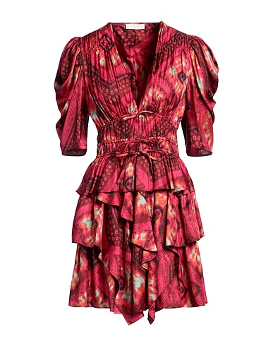 ULLA JOHNSON Short dress Fuchsia 100% Silk