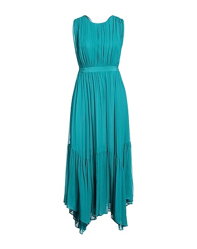 ULLA JOHNSON Long dress Deep teal 100% Silk