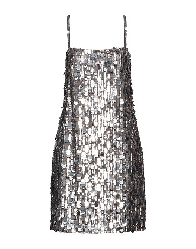 P.A.R.O.S.H. Sequin dress Khaki 90% Polyamide, 10% Elastane, PVC - Polyvinyl chloride