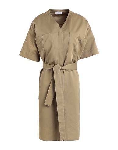 CALVIN KLEIN Shirt dress 56% Cotton, 44% Linen