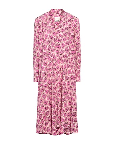 ISABEL MARANT Midi dress Magenta 91% Silk, 9% Elastane