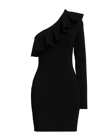 PHILOSOPHY di LORENZO SERAFINI One-shoulder dress Black 88% Viscose, 12% Polyamide