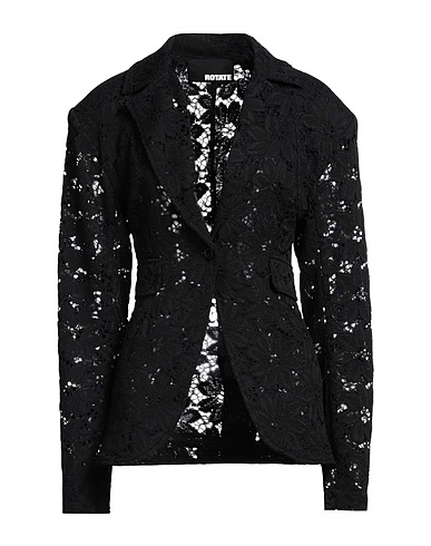 ROTATE BIRGER CHRISTENSEN テーラードジャケット ブラック ナイロン 72% / コットン 28%