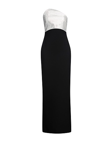 ROLAND MOURET Long dress Black 70% Wool, 30% Silk