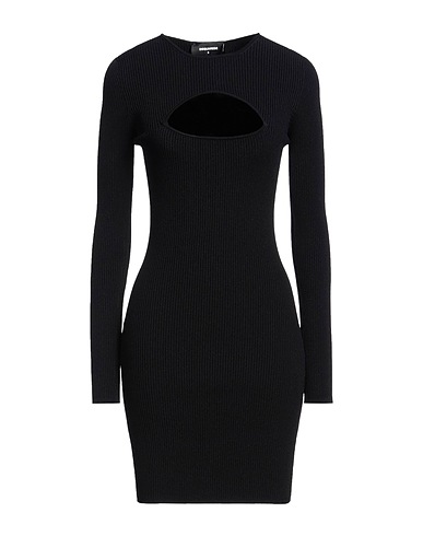 DSQUARED2 Sheath dress Black 83% Viscose, 17% Polyester