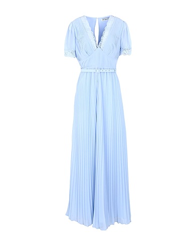 SELF-PORTRAIT Long dress Sky blue 100% Polyester
