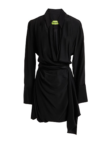 GAUGE81 Elegantes Kleid Schwarz 100% Seide
