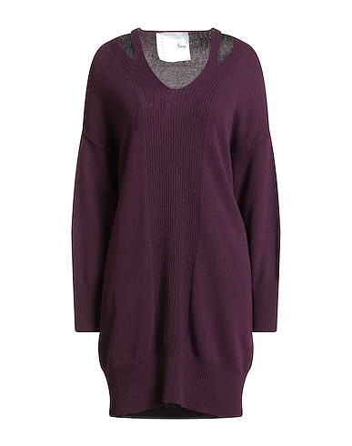 8PM Short dress CONSCIOUS Plum 40% Viscose, 30% Polyamide, 25% Merino Wool, 5% Cashmere