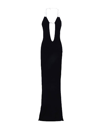 AYA MUSE Long dress NERO 77% Viscose, 23% Nylon