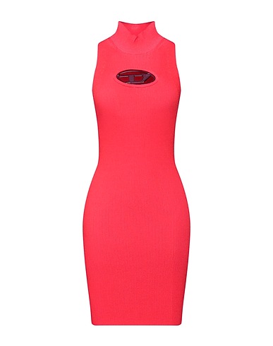 DIESEL Sheath dress Red 83% Rayon, 17% Polyester