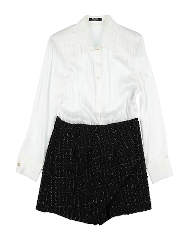 BALMAIN Dress White 42% Acrylic, 22% Cotton, 22% Synthetic fibers, 13% Wool, 1% Metal