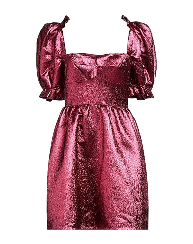 SALONI Short dress Garnet 58% Acetate, 28% Polyamide, 14% Metallic Polyester