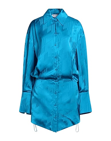 THE ATTICO Shirt dress Azure 100% Viscose