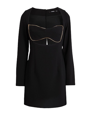 AMEN Sheath dress Black 100% Polyester