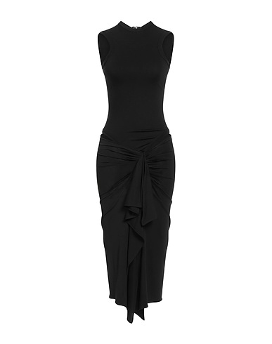 THE ATTICO Vestito midi Nero 68% Rayon, 27% Poliammide, 5% Elastan, Acetato