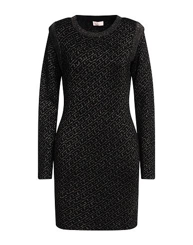 LIU •JO Sheath dress Black 70% Viscose, 18% Polyamide, 12% Polyester