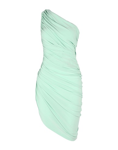NORMA KAMALI One-shoulder dress Light green 95% Polyester, 5% Elastane