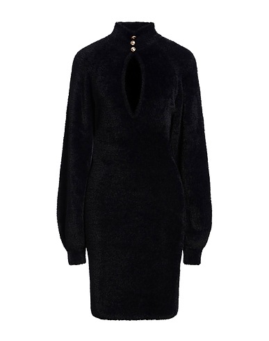 ELISABETTA FRANCHI Kurzes Kleid Schwarz 90% Polyamid, 10% Elastan