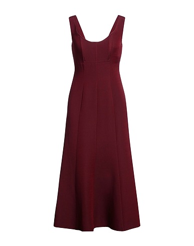 ROLAND MOURET Midi dress Plum 68% Wool, 32% Silk