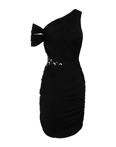 MARINE SERRE Sheath dress Black 95% Viscose, 5% Elastane, Recycled polyamide