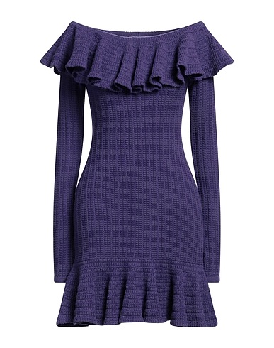 BLUMARINE Vestito corto Viola 100% Lana