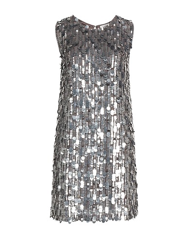 P.A.R.O.S.H. Vestito corto Piombo 90% Poliammide, 10% Elastan, PVC - Polivinilcloruro