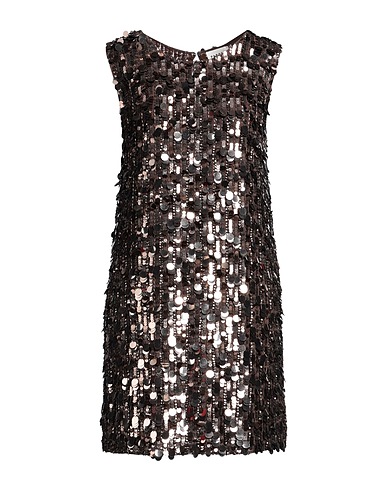 P.A.R.O.S.H. Vestito corto Cioccolato 90% Poliammide, 10% Elastan, PVC - Polivinilcloruro