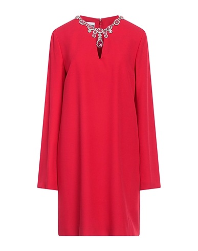 MOSCHINO Vestito corto Rosso 70% Acetato, 30% Viscosa, Acrilico, Vetro, Poliestere