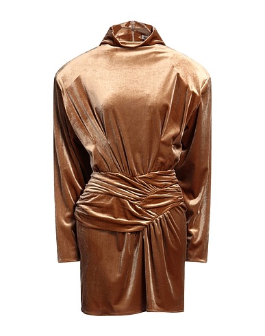 NEW ARRIVALS Kurzes Kleid Kamel 100% PES - Polysulfone