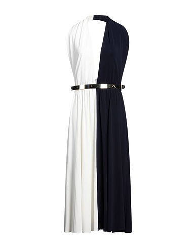HALSTON Long dress Midnight blue 70% Rayon, 30% Polyester