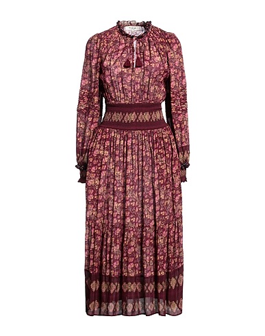 SEA Midi dress Garnet 100% Viscose, Cotton, Polyester, Elastane