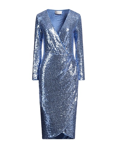 ERMANNO FIRENZE Midi dress Light blue 100% Polyester, Cotton, Polyamide, Acetate