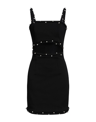 DISAYA Sheath dress Black 74% Cotton, 20% Polyester, 6% Elastane