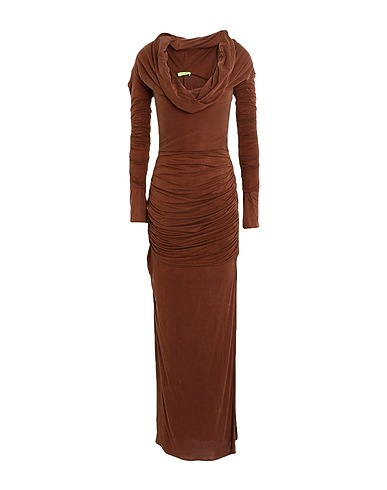 GAUGE81 Long dress Brown 96% Cupro, 4% Elastane