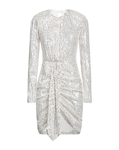 LE TWINS Kurzes Kleid Silber 95% Polyester, 5% Elastan