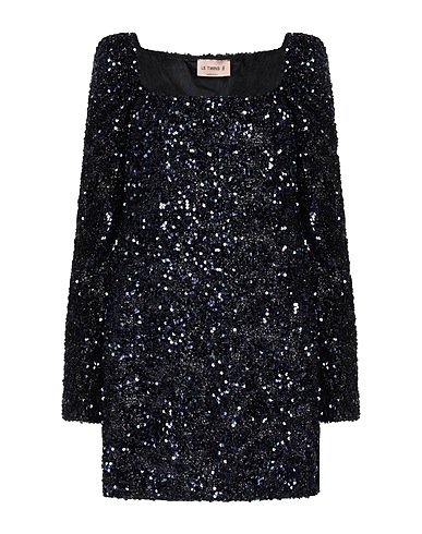 LE TWINS Vestito corto Blu notte 100% Poliestere