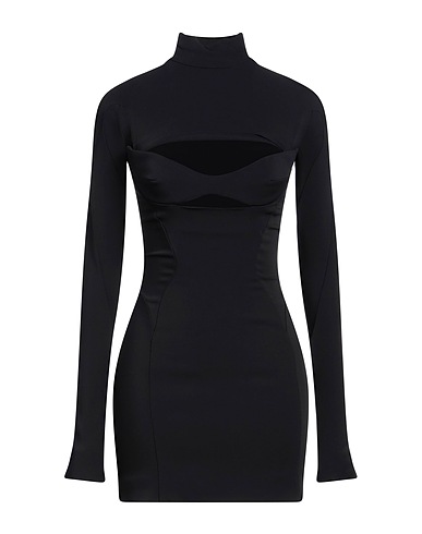 MUGLER Sheath dress Black 96% Viscose, 4% Elastane, Polyamide