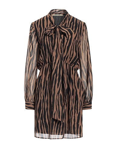 ANGELA DAVIS Short dress Mustard 100% Polyester