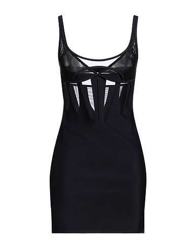 MUGLER Sheath dress Black 78% Polyamide, 22% Elastane