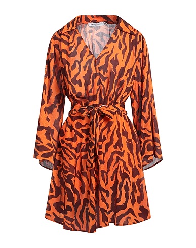 SIMONA CORSELLINI Short dress Orange 100% Polyester