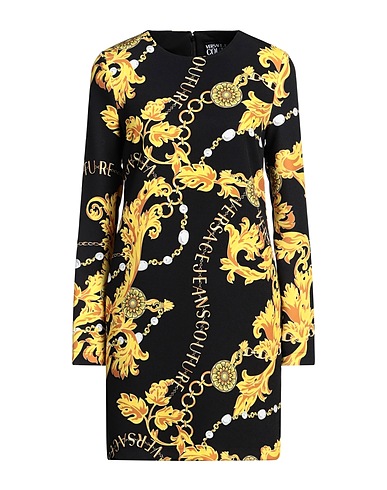 VERSACE JEANS COUTURE ミニワンピース・ドレス ブラック ポリエステル 96% / ポリウレタン 4%