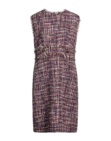 CLIPS Midi dress Purple 80% Polyester, 15% Viscose, 5% Acrylic