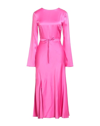 SEMICOUTURE Long dress Fuchsia 82% Acetate, 18% Viscose