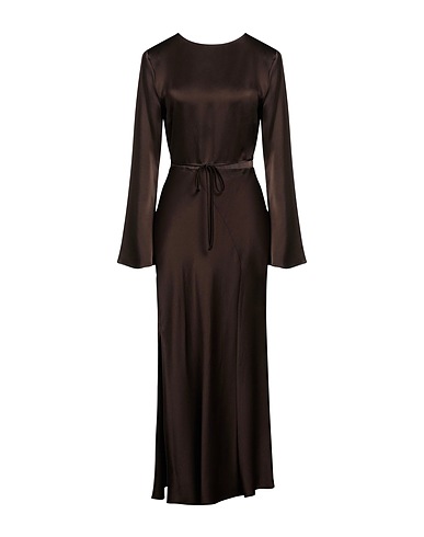 SEMICOUTURE Long dress Dark green 82% Acetate, 18% Viscose