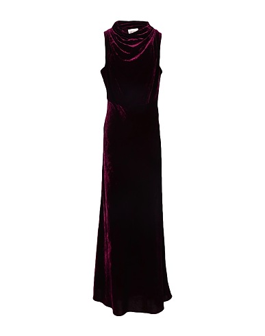 SEMICOUTURE Long dress Plum 82% Viscose, 18% Polyamide