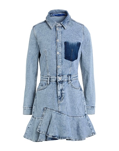 KARL LAGERFELD JEANS Robe courte KLJ RUFFLED HEM DENIM DRESS
99% Coton biologique, 1% Élasthanne