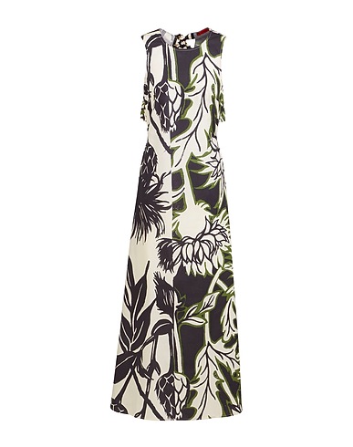MAX&Co. Langes Kleid MENTANA Cremeweiß 100% Baumwolle