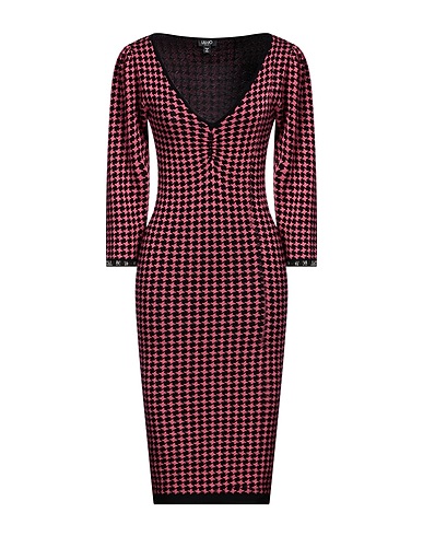 LIU •JO Midi dress Magenta 83% Viscose, 10% Metallic Polyester, 5% Polyamide, 2% Elastane